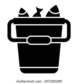 Vektorfisch-Eimer-Symbol-Design

