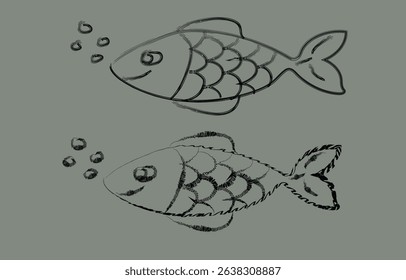 Vector fish cartoon fish fish amazing colour today fish beautiful
