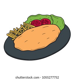 vector of fish and chips
