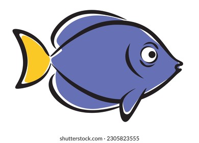 Vector fish effect detail symbol
illustration.