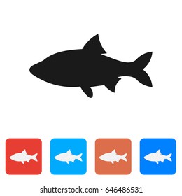 Vector fish icon.