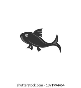 Vector Fish Icon On White Background