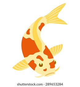 Vector Fish Illustration Isolated On White Background