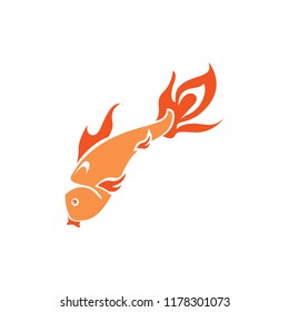 Vector Fish Illustration - Nature Symbol, Seafood Icon - Ocean Fishing Isolated