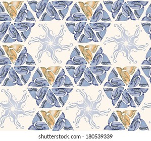 Vector fish. Pattern.