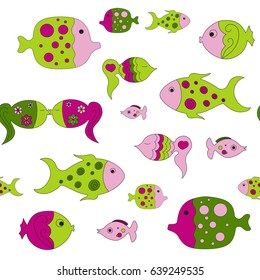 Vector fish pattern