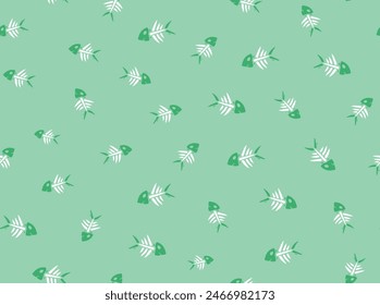Vector fish pattern illustration. Art with stylized fish in simple lines. Design for wallpapers, backgrounds, fabrics, etc.