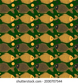 Vector fish pattern. Lots of fish. For printing on fabric.