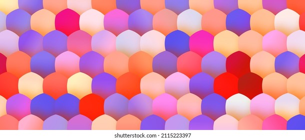 Vector fish scale pattern background. Pink holographic geometric backdrop