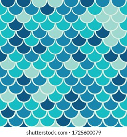 Vector Fish Scale Seamless Pattern Background.Pefect For Packaging, Wallpaper, Scrapbooking Projects.