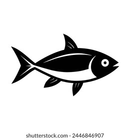 Vector de pescado, mariscos sobre fondo blanco
