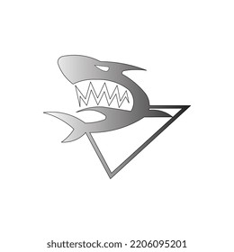 vector fish shark fire illustration design