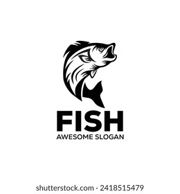  Vektorfisch, einfache Design-Illustration
