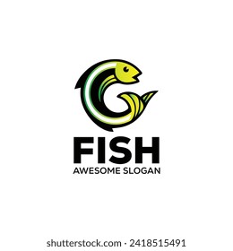  ilustración de diseño simple de peces vectoriales