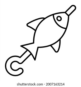 Diseño de iconos de esquema del explorador de peces
