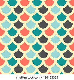 Vector. Fish skin style seamless pattern. Background suitable for wrapping paper print, packaging, cards, web, textile and other. Beige background 