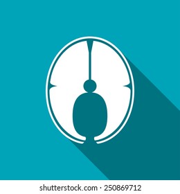 Vector fish slice icon.  Food icon. Eps10