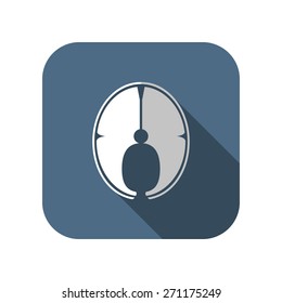 Vector fish slice icon.  Food icon. Eps10