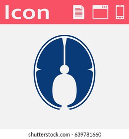 Vector fish slice icon.  Food icon. Eps10