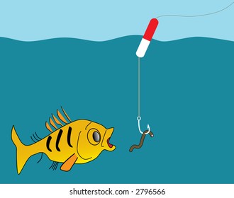 Vector fish in water