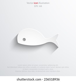 Vector fish web flat icon. Eps 10 illustration.