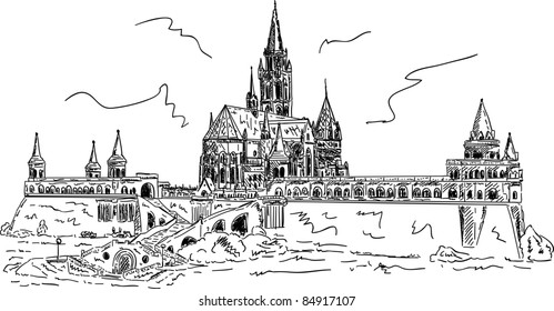 vector - fisherman's bastion, church st .mathew's