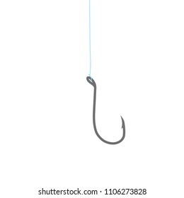 Vector fishhook. Fishing. Hook. 