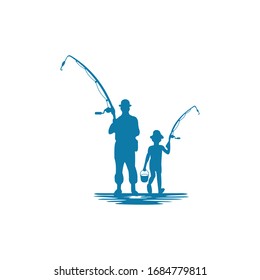 Logo de la empresa de diseño de la pesca de vectores