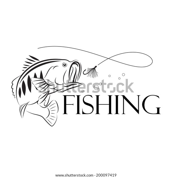 Vector Fishing Designillustration Symbol Stock Vector (Royalty Free ...