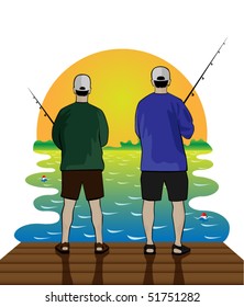Vector Fishing Friends