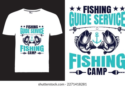 vector Fishing T-shirt Design template