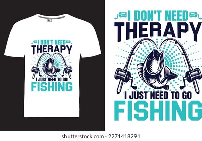 vector Fishing T-shirt Design template