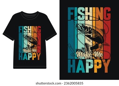 Vector fishing T-shirt design, typography t shirt design vector files