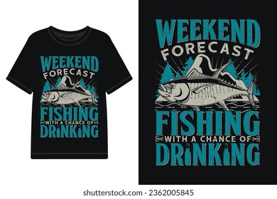 Vector fishing T-shirt design, typography t shirt design vector files