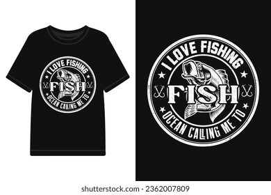 Vector fishing T-shirt design, typography t shirt design vector files