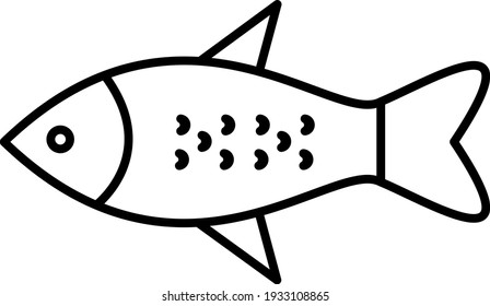 Vector Fishs Outline Icon Design

