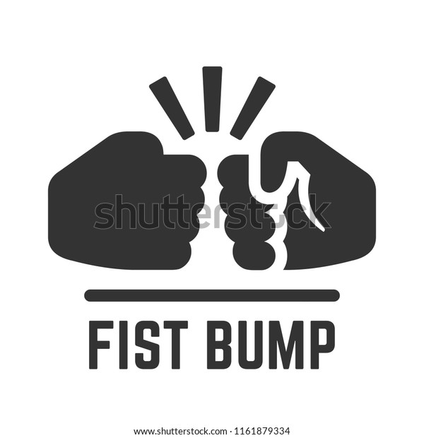 Vector Fist Bump Simple Flat Icon Stock Vector Royalty Free 1161879334