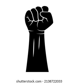 Vector fist. Power. Protest concept