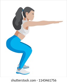 Vector fitness girl