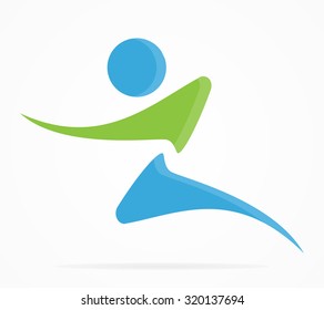 Vector fitness and running logo