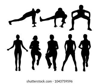Vector fitness silhouettes