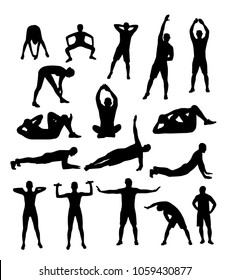Vector fitness silhouettes