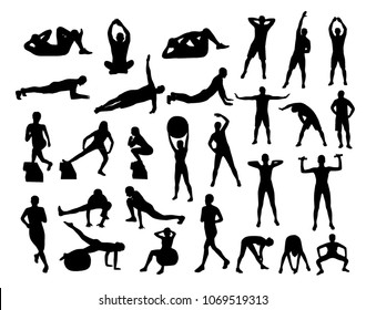 Vector fitness silhouettes