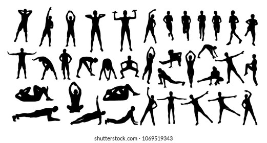 Vector fitness silhouettes