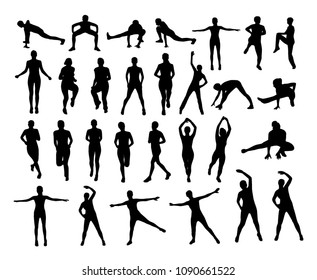 Vector fitness silhouettes