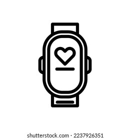 Vector Fitness Tracker for fitness equipment. Fitness Tracker icon suitable for apps, website developer, graphic designer needs on white background. Black icon design