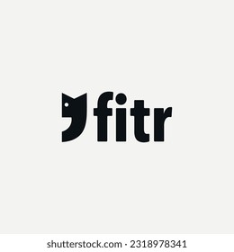 Diseño de logotipo de texto mínimo para el filtro de vectores