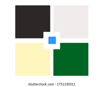 vector of five simple and as-is boxes