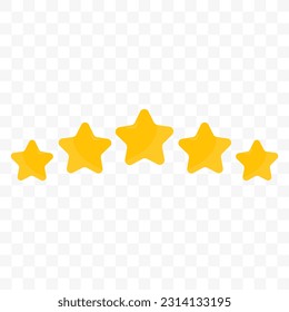 Vector five stars customer product rating review