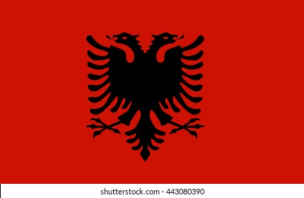 vector flag of Albania 